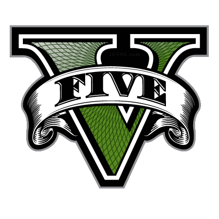 Logo Design Black  White on The Banner Across The V Features The Word Five In Federal Typeface