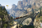 official screenshot parachute over rail bridge