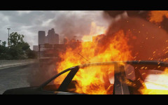 gta 5 trailer 1 car on fire and ambulance