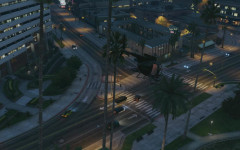 gta online gameplay flying over the city