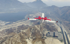 gta online gameplay flying towards the alamo sea