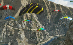 gta online gameplay group parachuting