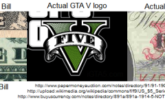 gta v logo five dollar bill compare