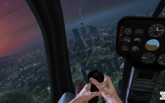 official screenshot first person early morning flight over ls