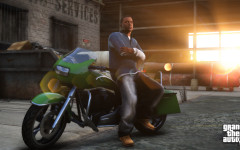 official screenshot franklin chilling with a motorcycle