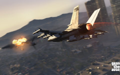 official screenshot jet fires missiles over vinewood