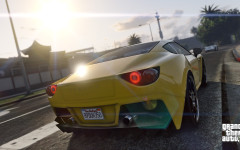 official screenshot yellow car in the yellow sunshine